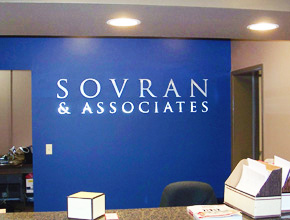 Sovran & Associates Indoor Dimensional Signage Design and Install