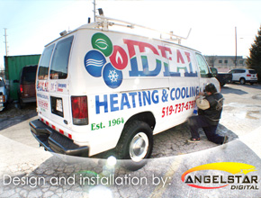 Ideal Heating and Cooling Vehicle Wrap Design Print and Install