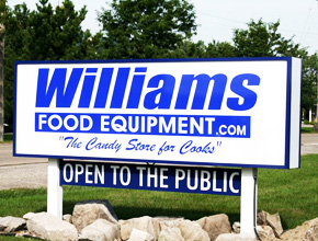 Williams Food Equiptment Exterior Signage Design Fabrication and Installation
