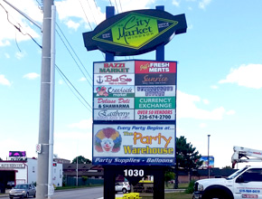 Pylon signs Print and Install