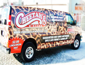 Cheetah's Windsor Vehicle Wrap Print Design and Install