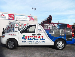 Ideal Heating and Cooling Vehicle Graphic Print Design and Install
