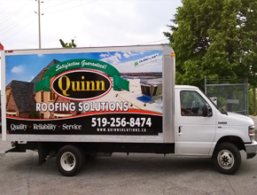 Quinn Roofing Solutions Vehicle Graphic Print and Install