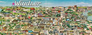 Retro Map of windsor