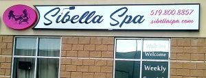 a sign with complementary colours