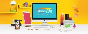 A workspace for designing.banners